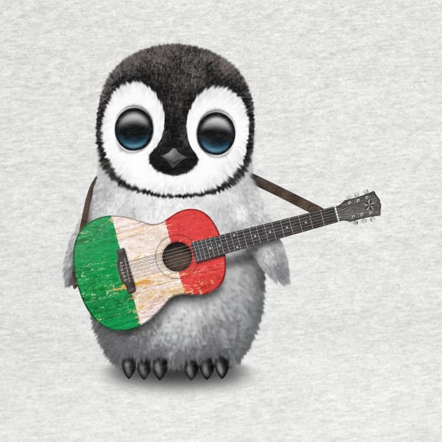 Baby Penguin Playing Italian Flag Guitar by jeffbartels